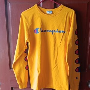 Champion Gold Long Sleeve Tee
